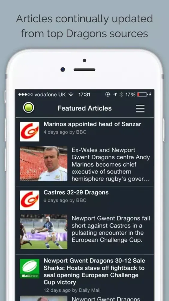 Dragons Rugby by Sport RightNow Screenshots