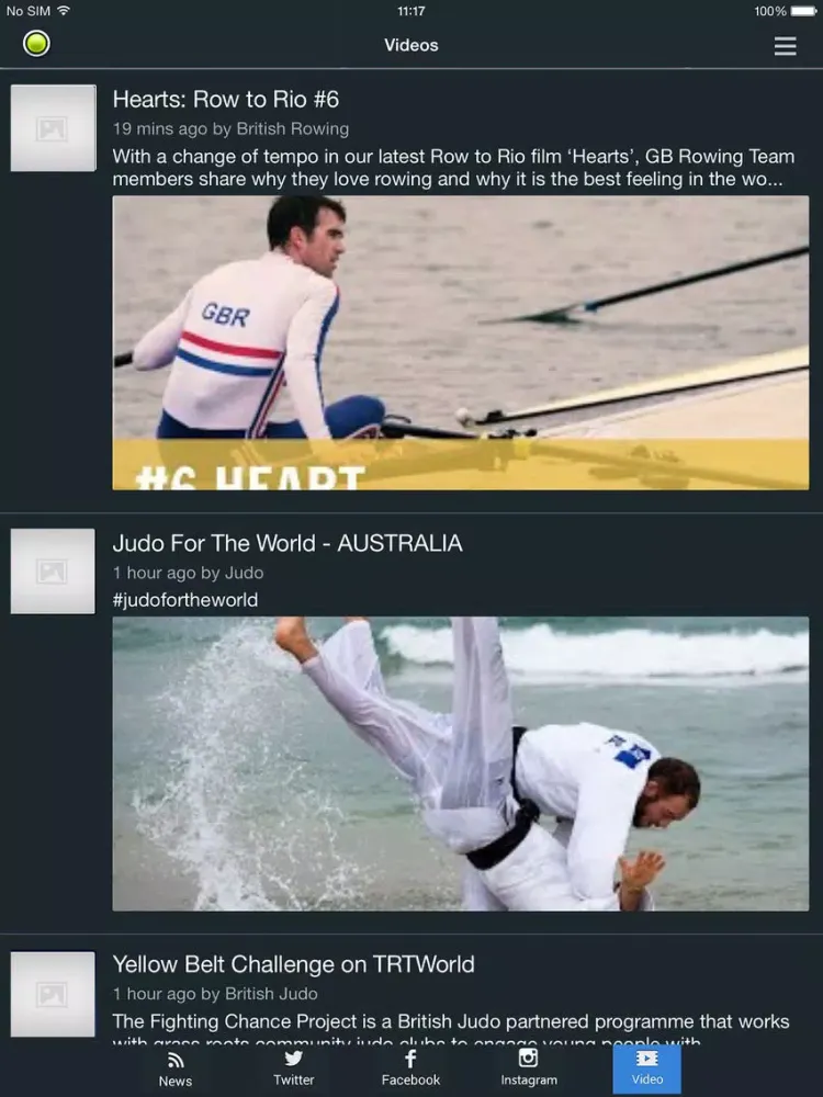 Скриншоты Olympic RightNow iPad 