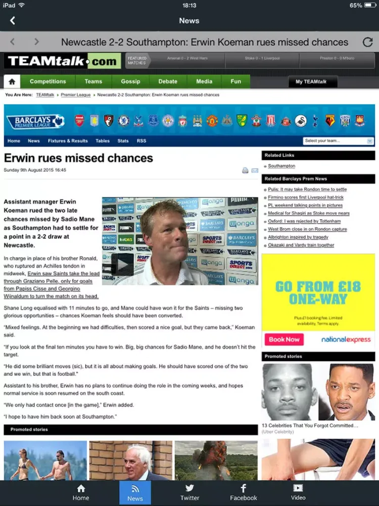 Скриншоты Sport RightNow - Southampton Edition iPad 