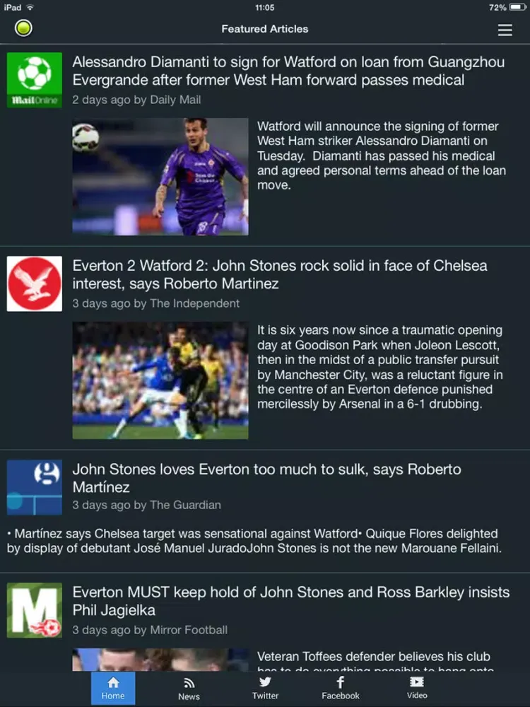Capturas de tela do Sport RightNow - Watford Edition iPad 