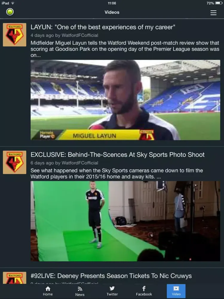 Capturas de tela do Sport RightNow - Watford Edition iPad 