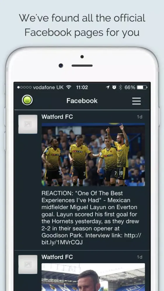 Capturas de tela do Sport RightNow - Watford Edition