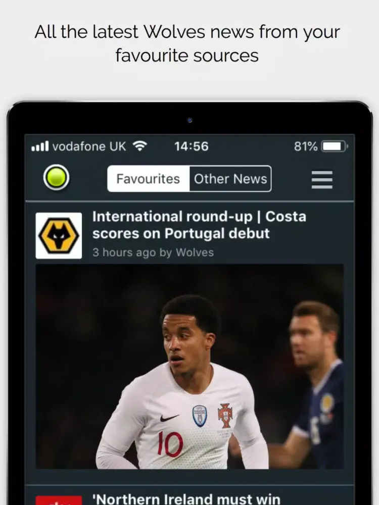 Zrzuty ekranu Sport RightNow Wolves Edition iPad 