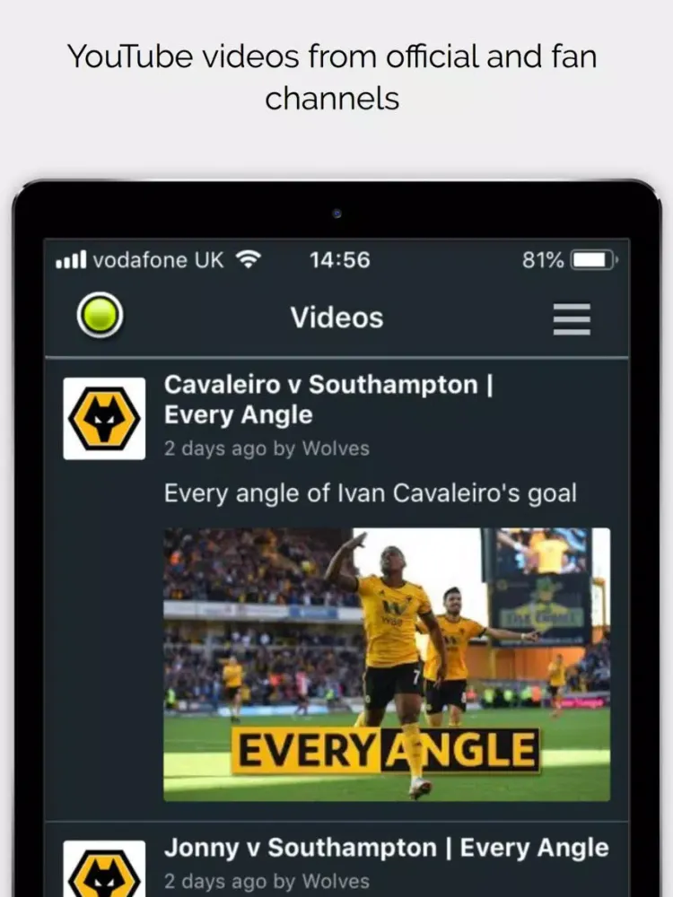 Zrzuty ekranu Sport RightNow Wolves Edition iPad 