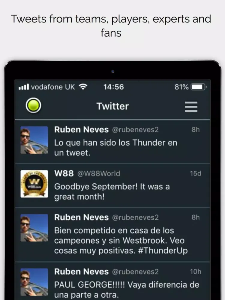 Zrzuty ekranu Sport RightNow Wolves Edition iPad 