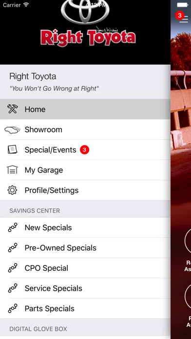 Capturas de tela do Right Toyota DealerApp
