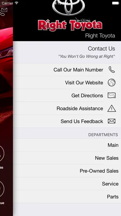 Capturas de tela do Right Toyota DealerApp