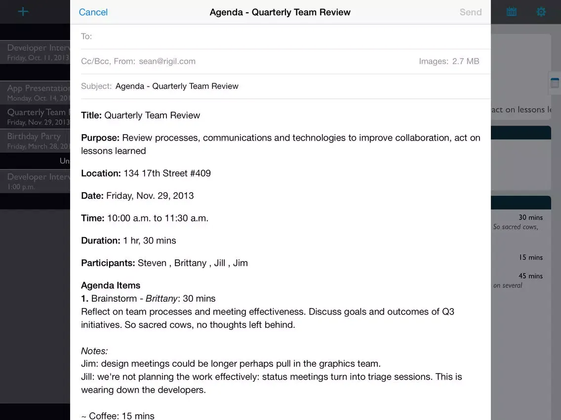 Capturas de pantalla de Meeting Expectations iPad 