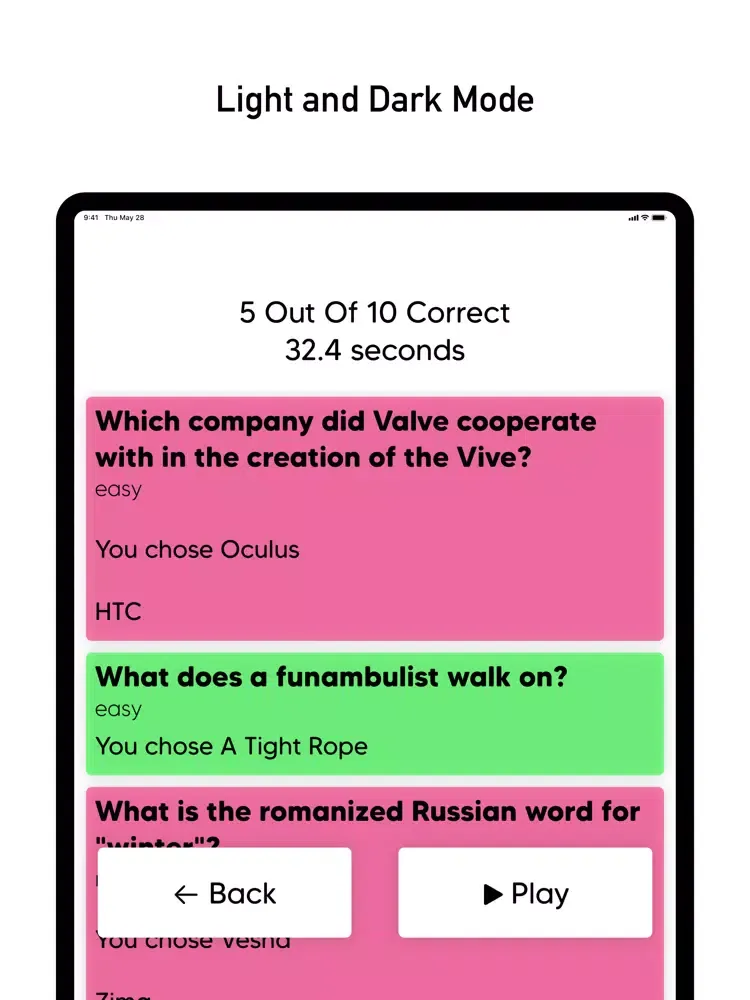Capturas de tela do Trivia Topics - A Quiz Game iPad 