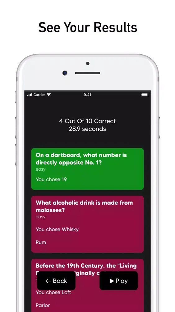 Capturas de tela do Trivia Topics - A Quiz Game