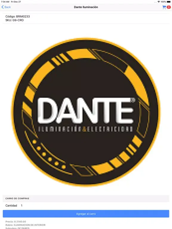 تصاویر Dante Iluminación iPad 