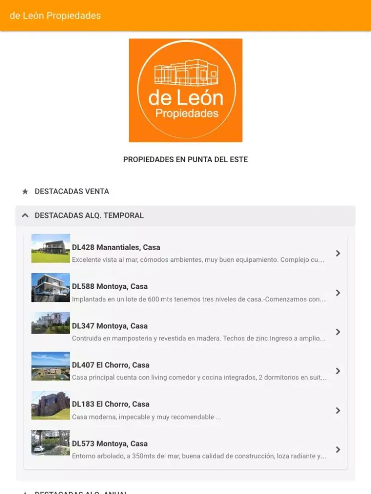 Capturas de pantalla de de León Propiedades iPad 