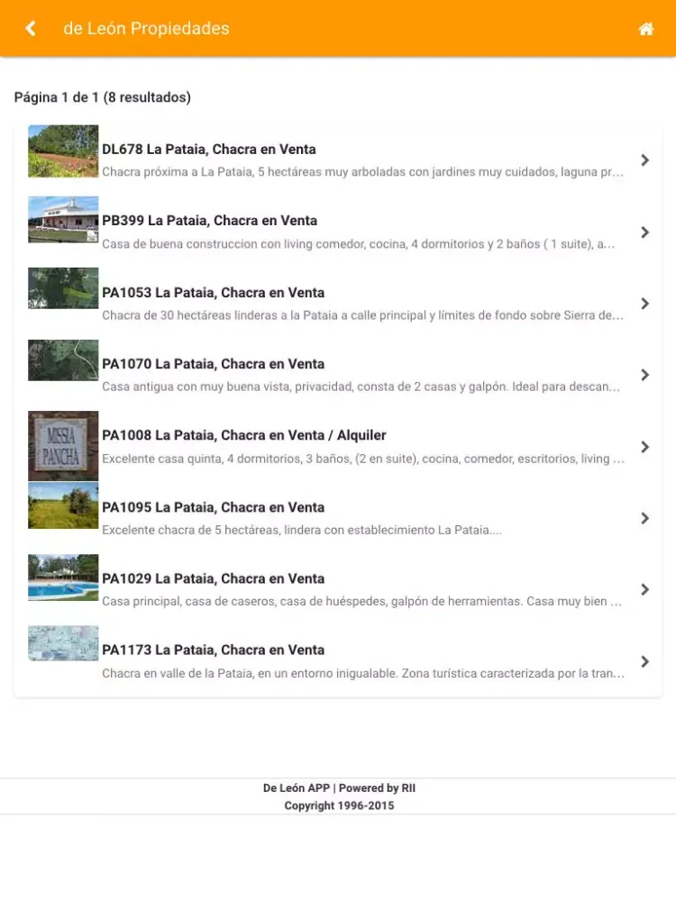 Capturas de pantalla de de León Propiedades iPad 