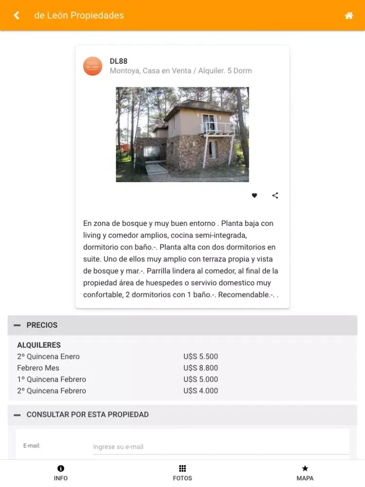 Capturas de pantalla de de León Propiedades iPad 