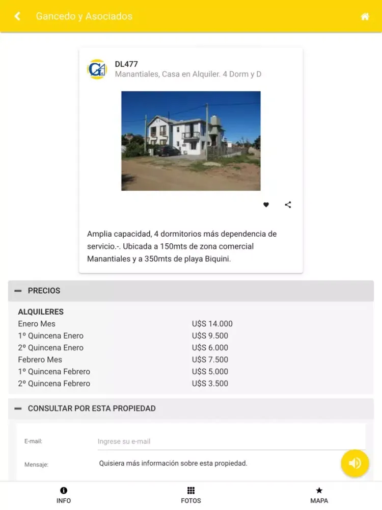Gancedo y Asociados Inmobiliaria iPad  Screenshots