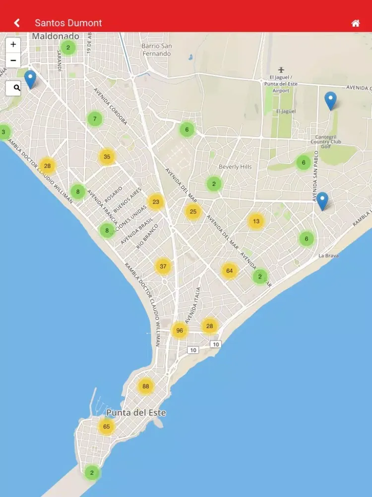 Ảnh chụp màn hình của Santos Dumont Inmobiliaria iPad 