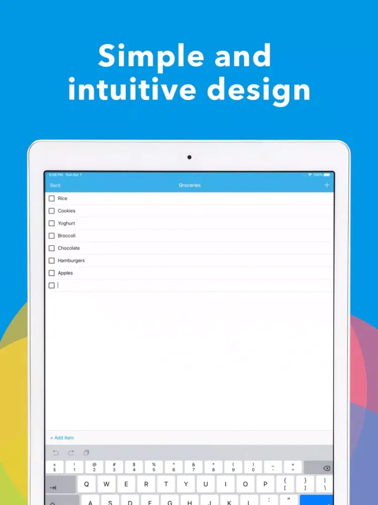 Listify - Simple Lists Maker iPad  स्क्रीनशॉट
