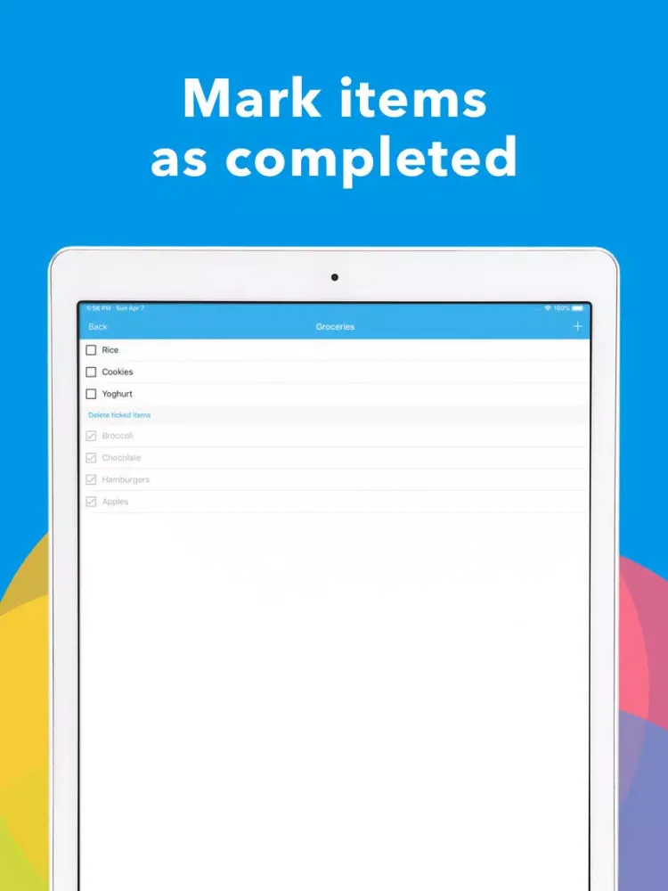 Listify - Simple Lists Maker iPad  स्क्रीनशॉट