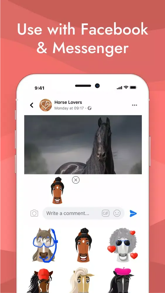 ภาพหน้าจอของ MojiCreator - Horse Emoji