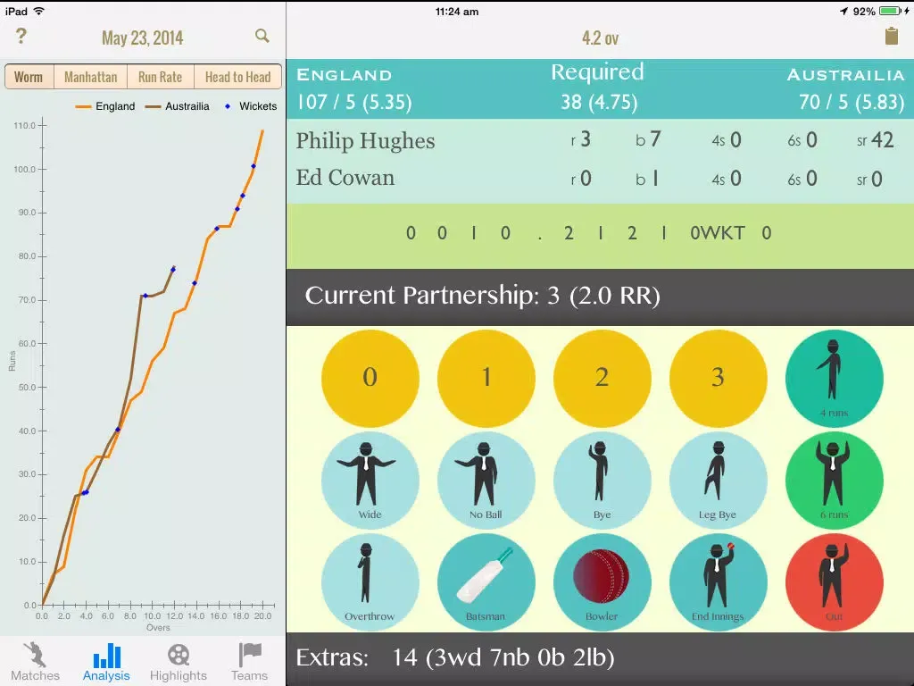 Ảnh chụp màn hình của Cricket Scorekeeper - Cricket Scoring App for iPhone/iPad iPad 
