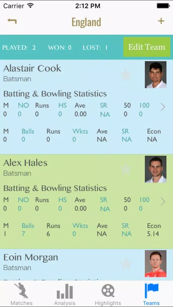 Ảnh chụp màn hình của Cricket Scorekeeper - Cricket Scoring App for iPhone/iPad