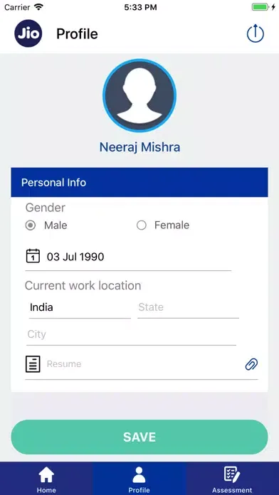 Capturas de pantalla de Jio Careers
