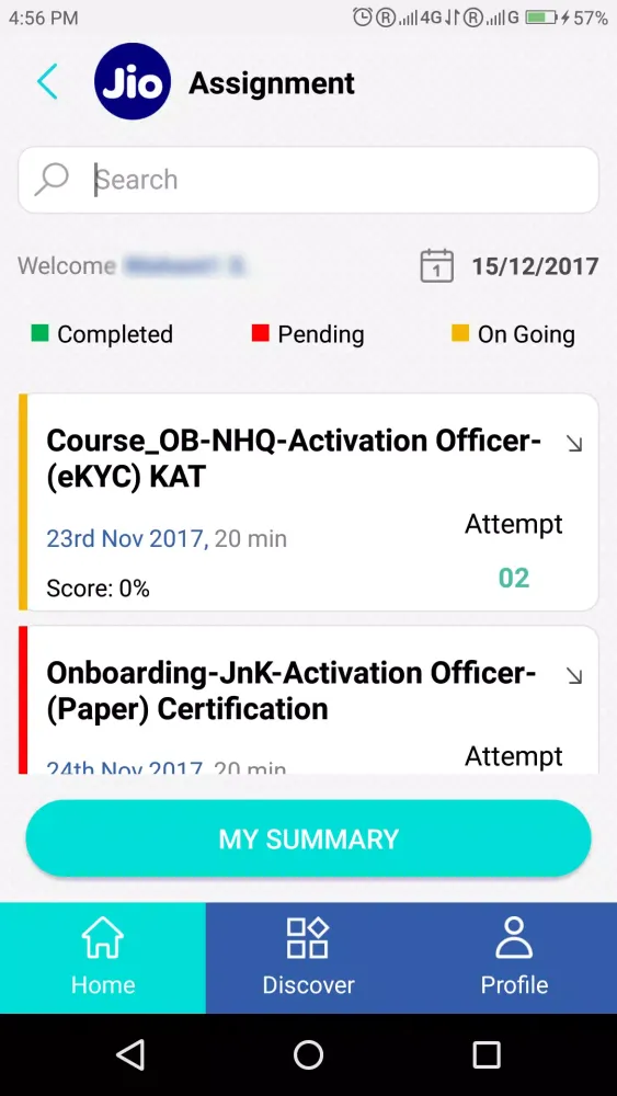 Jio Partner Training سکرین شاٹس