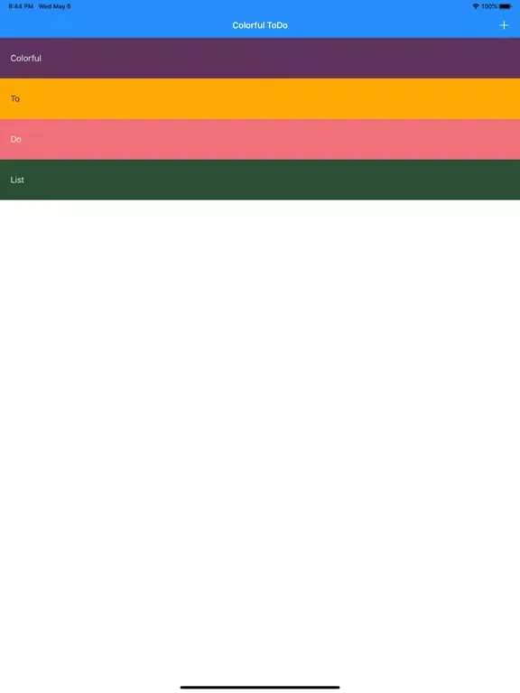 Tangkapan layar Colorful ToDoLists iPad 