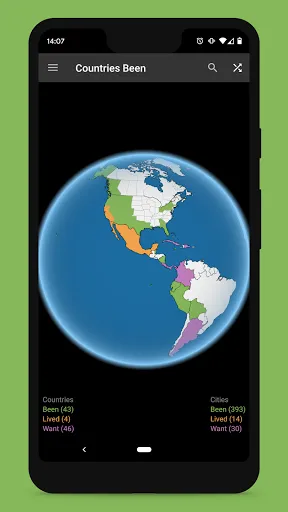 Countries Been: Visited Places 스크린샷
