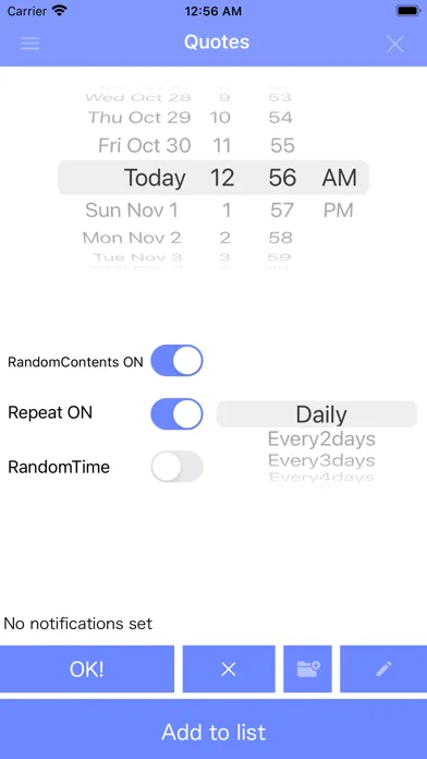 Zrzuty ekranu Random Notification