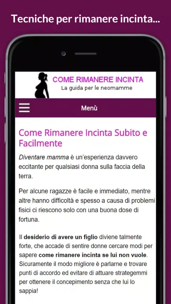 Capturas de tela do Rimanere Incinta e Gravidanza