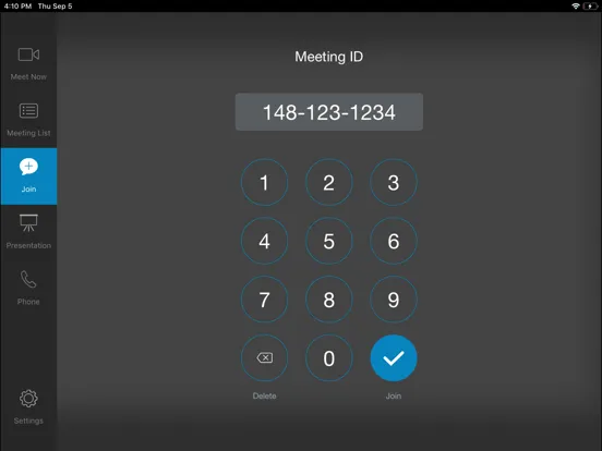 Скриншоты RingCentral Meetings Rooms iPad 