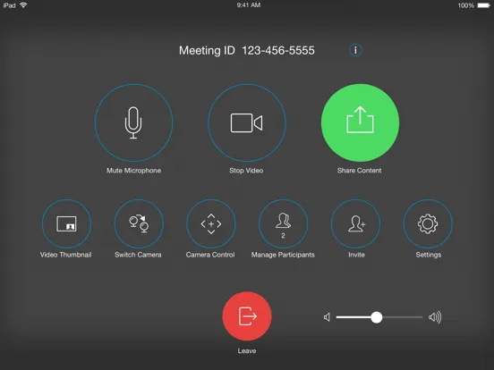Скриншоты RingCentral Meetings Rooms iPad 