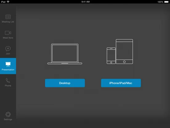 Скриншоты RingCentral Meetings Rooms iPad 