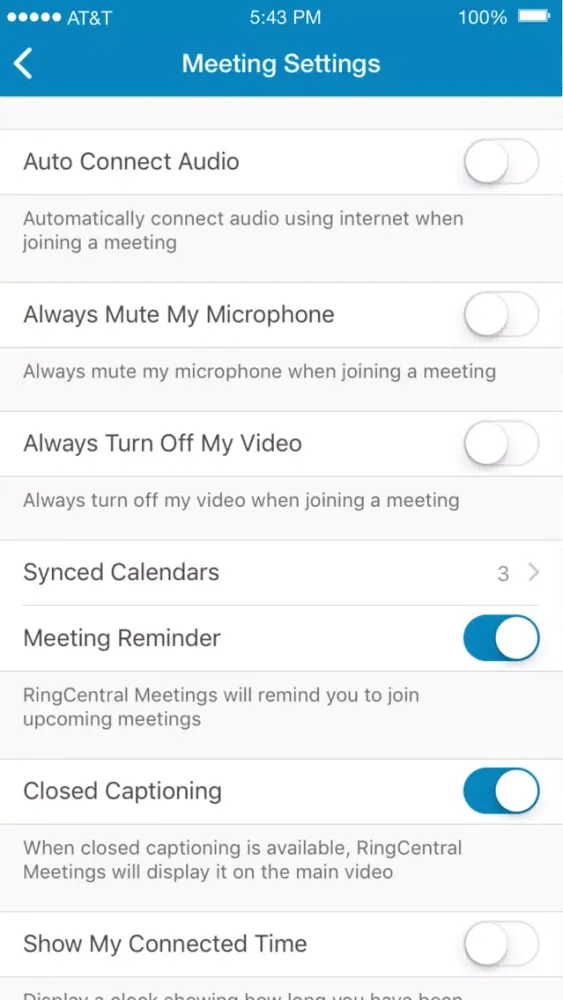 RingCentral Meetings应用截图