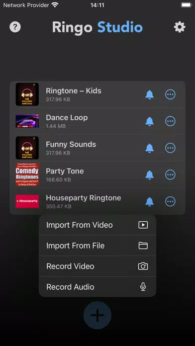 Tangkapan layar Ringo Ringtone Maker Converter