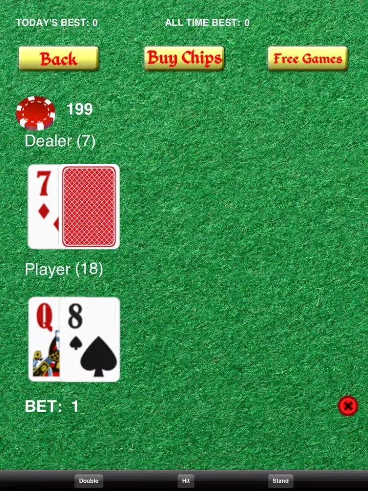 تصاویر 21 Blackjack Game - Hit Lucky Card to Win iPad 