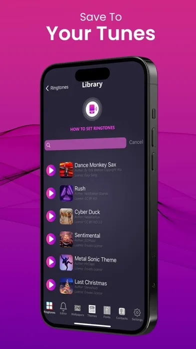Tangkapan skrin Ringtones: for iPhone