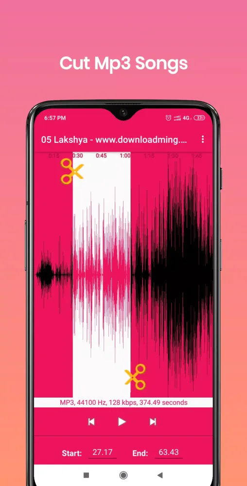 ABD Ringtone Maker and Mp3 Cut سکرین شاٹس
