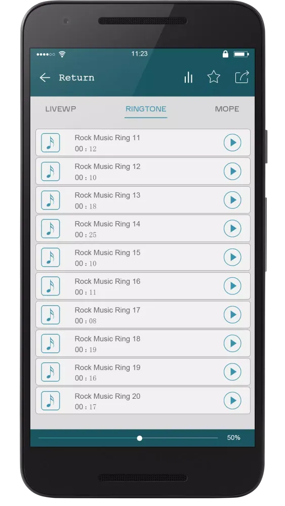 Rock Music Ringtones スクリーンショット