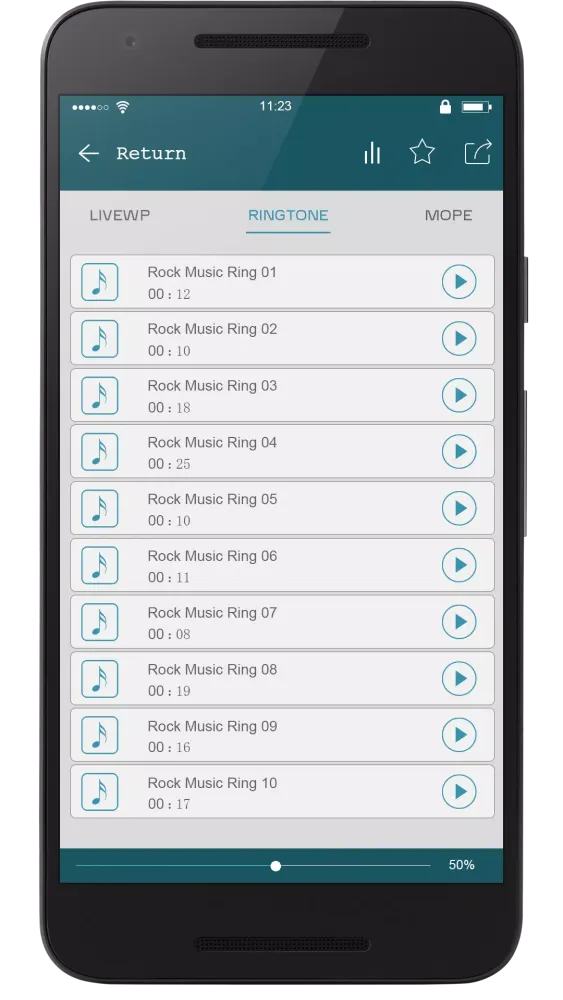 Rock Music Ringtones スクリーンショット