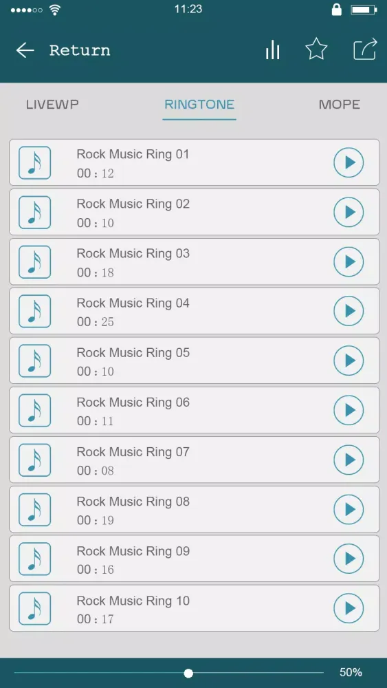 Rock Music Ringtones スクリーンショット