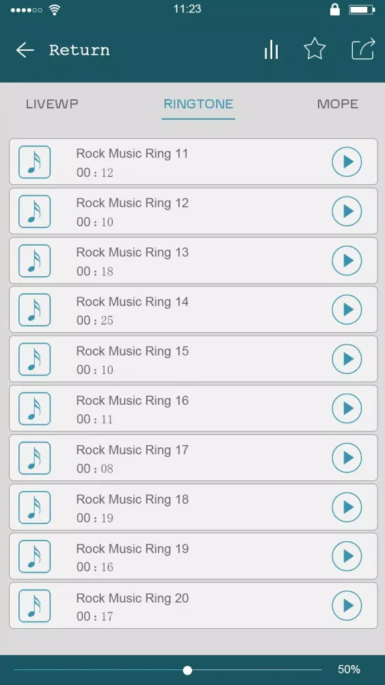 Rock Music Ringtones スクリーンショット