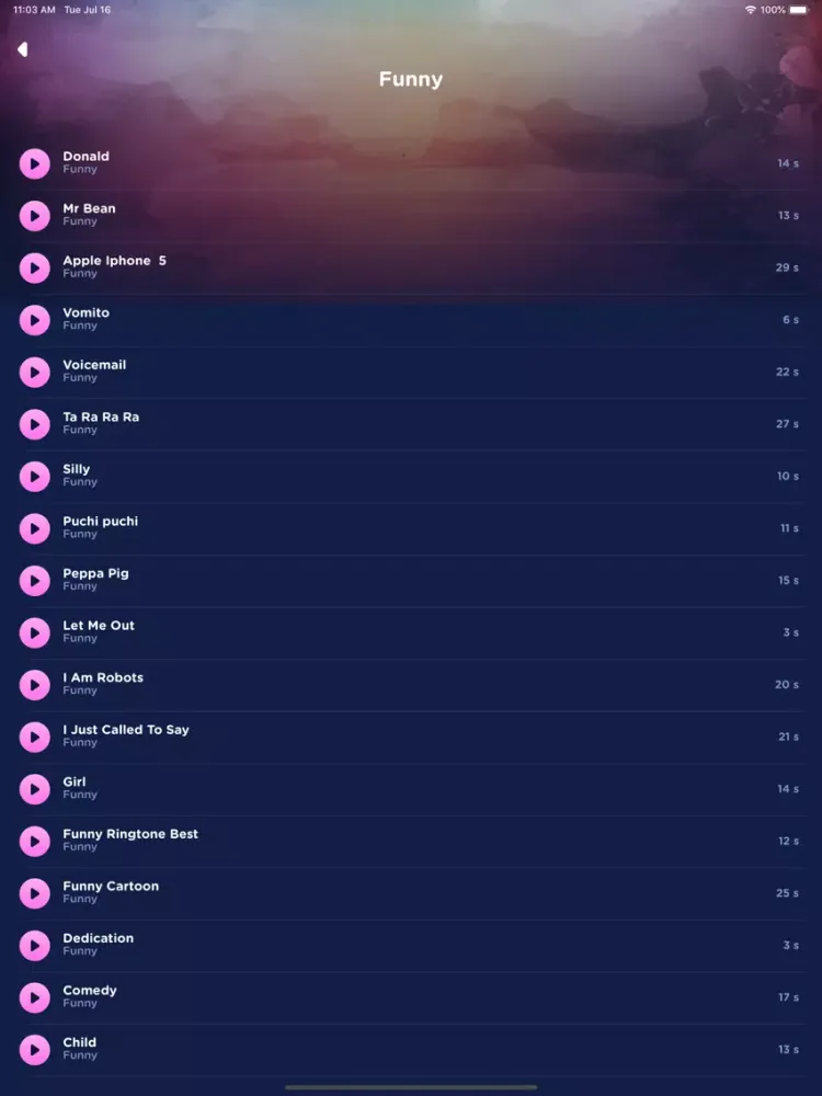 Ringtones for iPhone: Ringtuno iPad  Screenshots