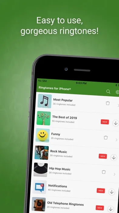 Captures d'écran de Ringtones for iPhone®