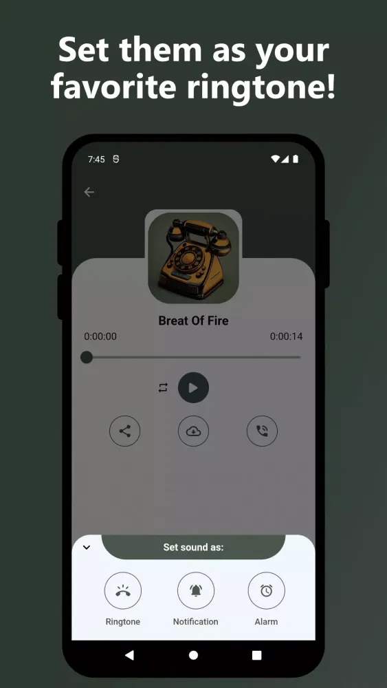 Captures d'écran de Retro ringtone - Old sound