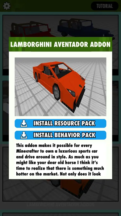 CARS ADDONS for Minecraft Pocket Edition MCPE應用截圖