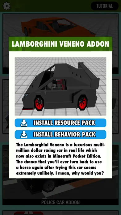 CARS ADDONS for Minecraft Pocket Edition MCPE應用截圖