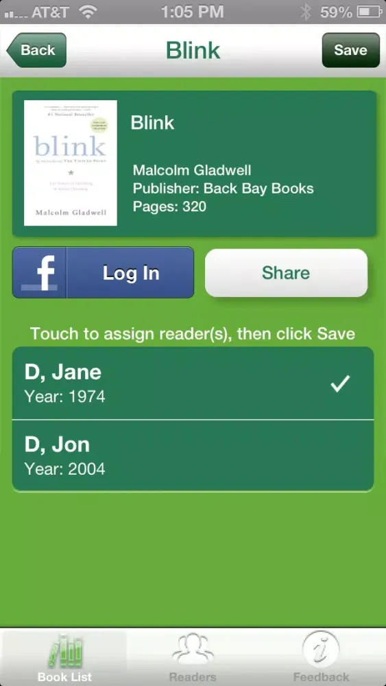 Capturas de tela do Reader Buddy