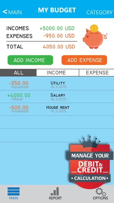 Capturas de tela do Money Tracker - A weekly budget planner